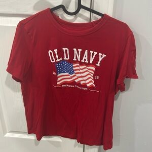American Flag red t shirt size medium
